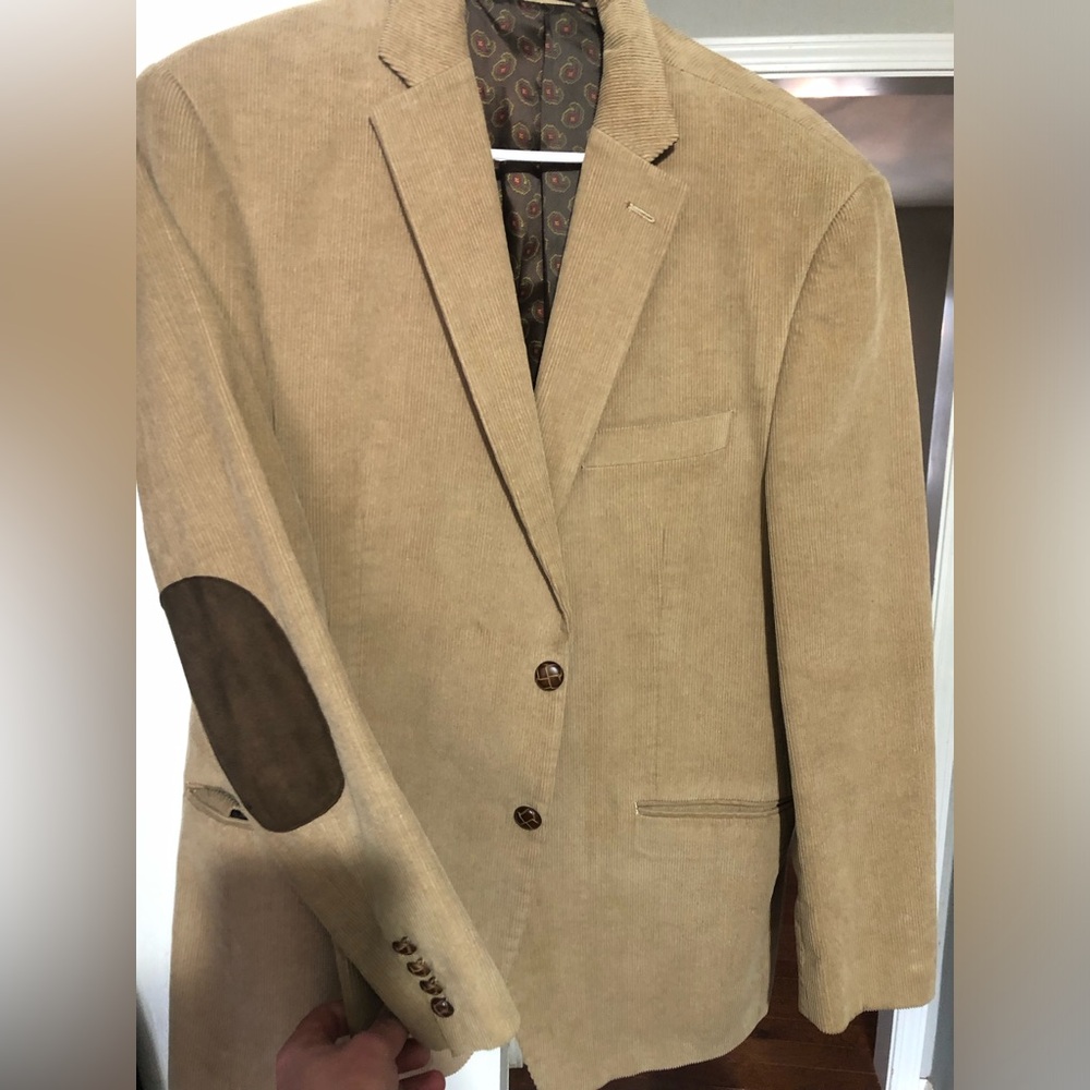 Vtg Chaps Ralph Lauren Corduroy Blazer Patch Elbow Sport Coat
